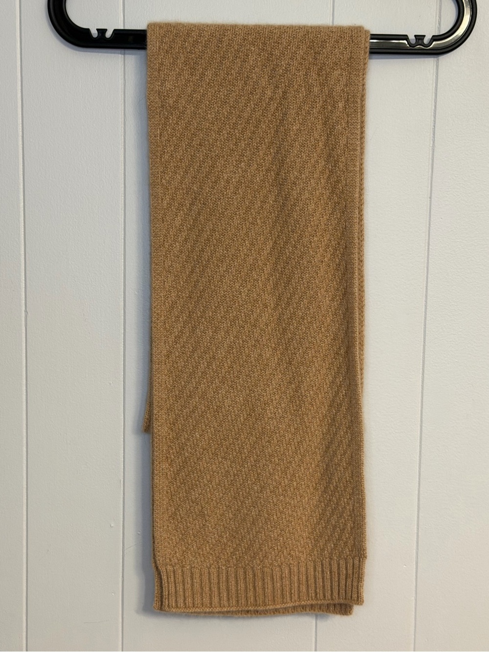 J.Crew Diagonal Rib 100% Cashmere Scarf 80 inches long